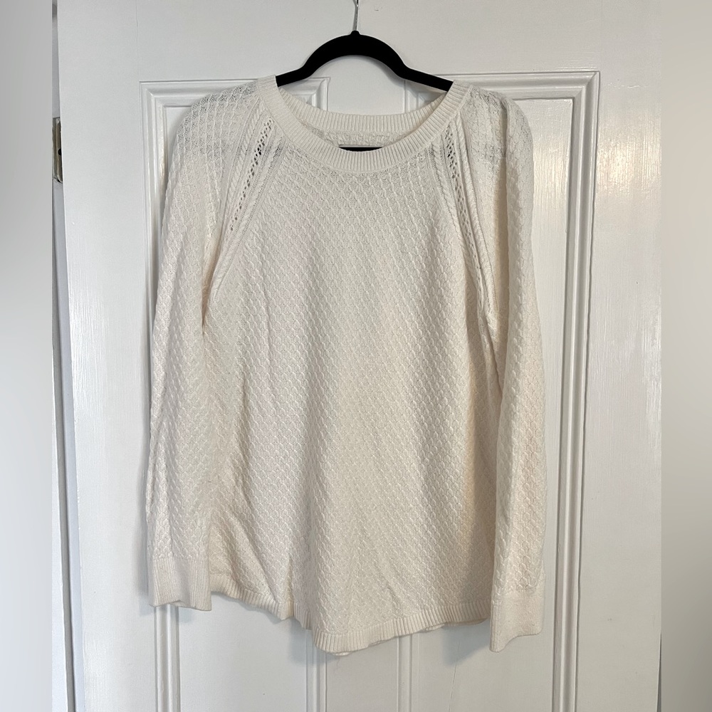 LOFT cream knit sweater